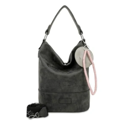 Afbeelding van Fritzi aus Preußen Schoudertas Fritzi51N Olga Vintage Hobo Bag Black Idol Zwart