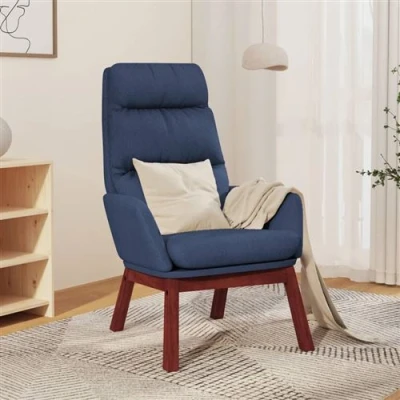 Afbeelding van vidaXL Relaxstoel stof blauw