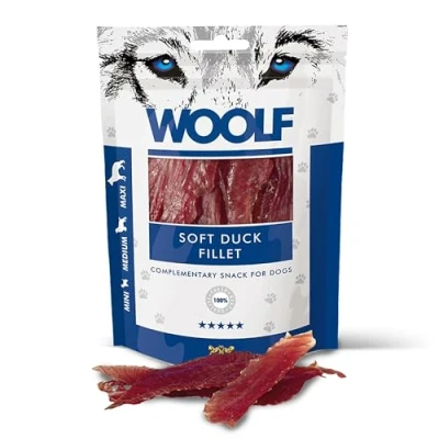 Afbeelding van Woolf Soft Duck Fillet Hondensnack Natuurlijk 100gr Eend
