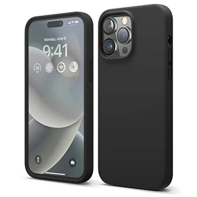 Afbeelding van elago Hoesjes van vloeibare siliconen compatibel met iPhone 14 Pro (6,7 inch) beschermhoes gemaakt premium volledige bescherming, schokbestendig, 4 structuren, zachte microvezel