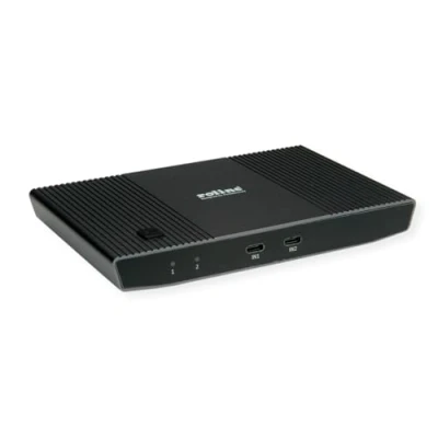 Afbeelding van ROLINE KVM switch, HDMI 4K, USB, 1 gebruiker 2 mobiele apparaten