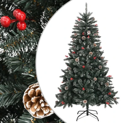 Afbeelding van Kunstkerstboom met standaard 150 cm PVC groen