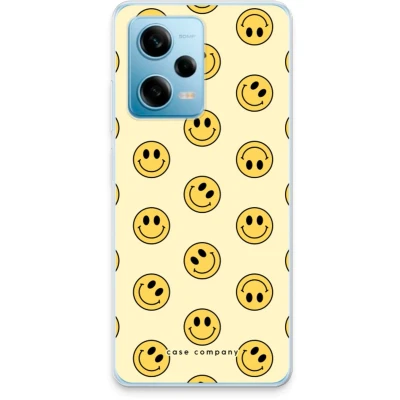 Afbeelding van Case Company® hoesje geschikt voor Xiaomi Redmi Note 12 Pro 5G Smiley N2 Soft Cover Telefoonhoesje Bescherming aan alle Kanten en Schermrand
