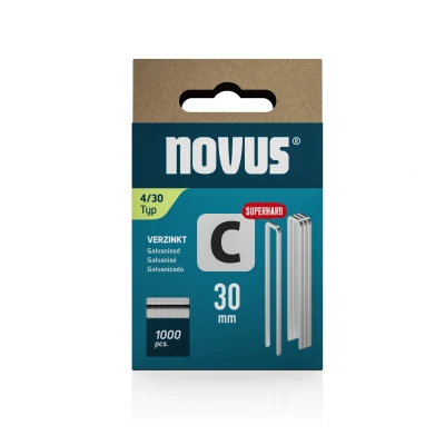 Afbeelding van Novus Niet met smalle rug C 4/30mm Superhard (1.000 stuks)