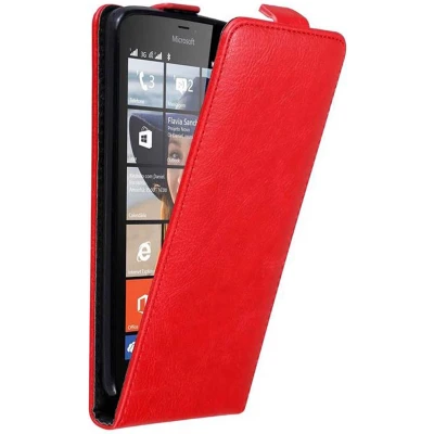 Afbeelding van Cadorabo Hoesje geschikt voor Nokia Lumia 640 in APPEL ROOD Beschermhoes flip design Case Cover met magnetische sluiting
