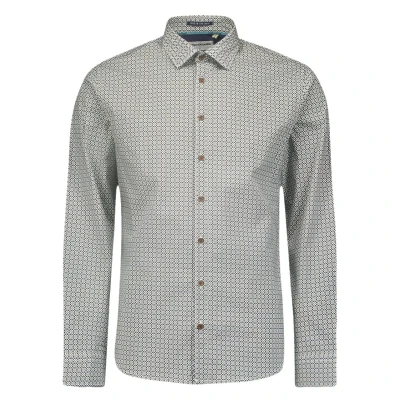 Afbeelding van NO Excess Stylish Winter WITH Dynamic Allover Pattern Overhemd, Heren, Maat: Medium, Night blue
