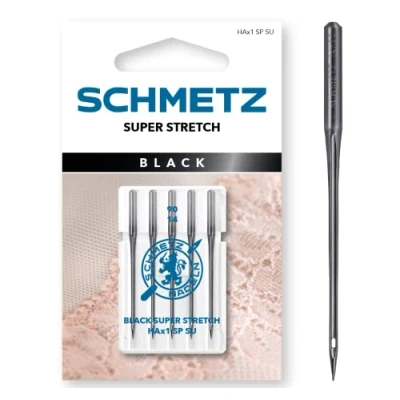 Afbeelding van Schmetz Black Super Stretch 5 Naalden 90 14