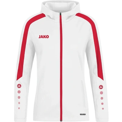 Afbeelding van JAKO Jas met kap Power Wit/rood