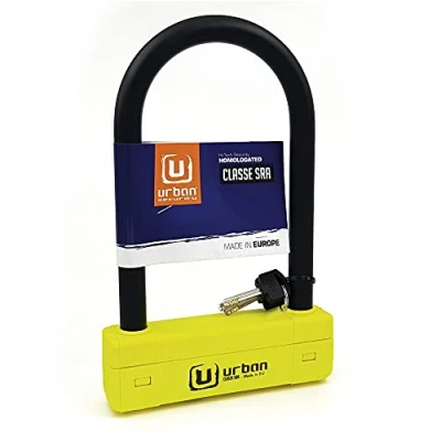 Afbeelding van Urban Security UR120220 Anti diefstal hangslot U hoge veiligheid getest door SRA dubbel slot 18, 120x220mm, Made in EU, geel, 120x220mm