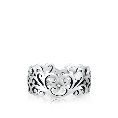 Afbeelding van Elli Ornament CUT OUT Ring, Dames, Maat: 54, Grau