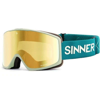 Afbeelding van Sinner Sin Valley S Skibril 2023 Groen + GRATIS EXTRA LENS Categorie 3