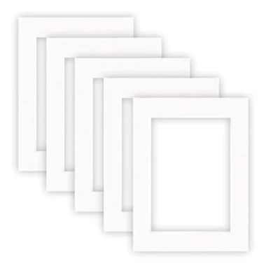 Afbeelding van nielsen Conservation Passepartout karton 1,5 mm set van 5 stuks buitenformaat 30 x 40 cm voor beeldformaat 20,5 29,5 (DIN A4) poolwit (lichtwit) gestructureerd oppervlak