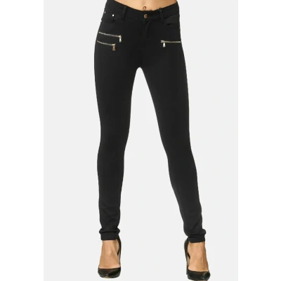 Afbeelding van Elara Chunkyrayan Jeggingbroek voor dames, stretch, skinny fit, zwart.