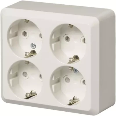 Afbeelding van ABB wandcontactdoos 4 voudig opbouw 404EA
