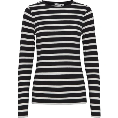 Afbeelding van b.young Bypamila Longsleeve, Dames, Maat: XS, Off white mix