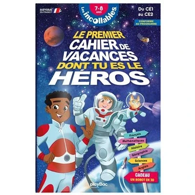 Image de Cahier de vacances dont tu es le héros 2025 Les incollables CE1 au CE2 7/8 ans
