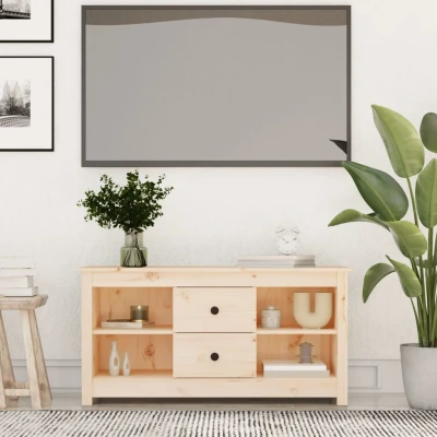 Afbeelding van Tv meubel 103x36,5x52 cm massief grenenhout