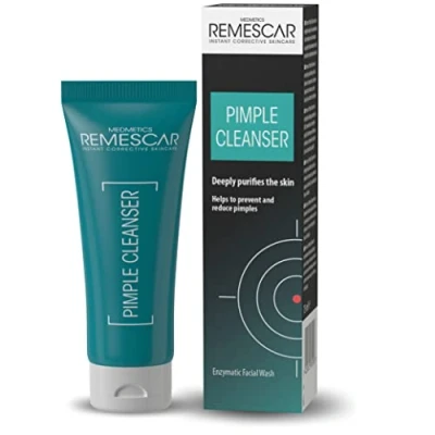 Afbeelding van Remescar mee eterreiniger en puistjes, 75 ml, reinigt de huid grondig, vermindert eters, enzymatische reiniger, peeling scrub voor het gezicht, gezichtsscrub