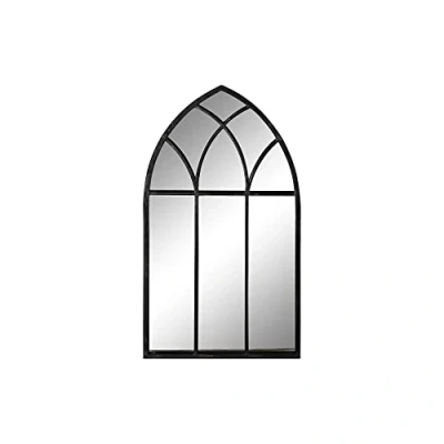 Afbeelding van Wandspiegel DKD Home Decor Zwart Metaal Venster 36 x 2 65 cm (65 Onderdelen)