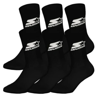 Afbeelding van STARTER Crew Socks 6 pack Zwart Maat 35/38