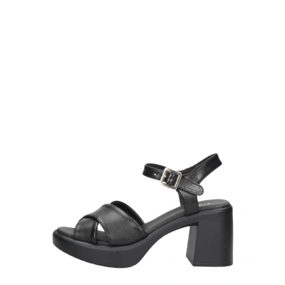 Afbeelding van Red Rag Sandalen met plateauzool, Dames, Maat: 39, Zwart Leer