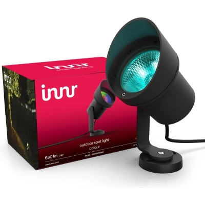 Afbeelding van Innr XL Tuinspot voor Buiten Smart Tuinverlichting LED Wit en 16 Miljoen Kleuren Uitbreidingset Basisset Noodzakelijk