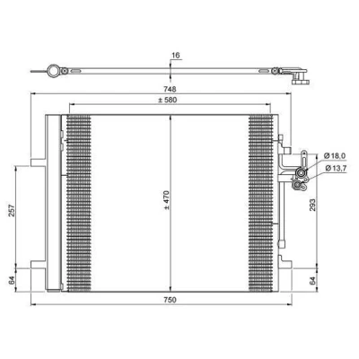 Afbeelding van Condensor, airconditioning NRF 35884