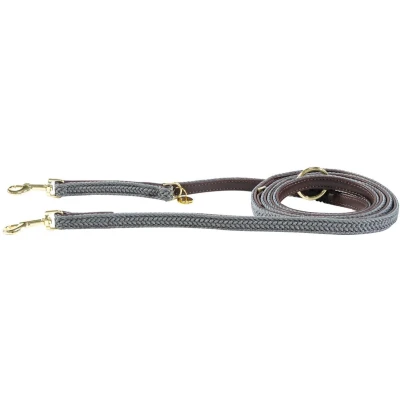 Afbeelding van Kentucky Hondenriem Plaited Nylon Grijs 120cm