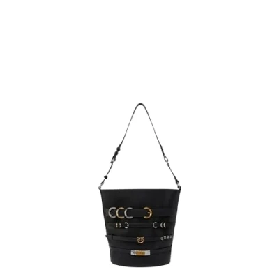 Afbeelding van Pinko Belts Bucket Handtas, Dames, Maat: One Size, Limousine black