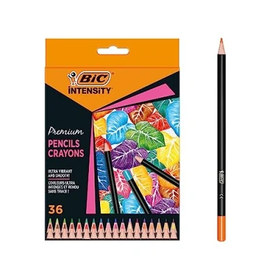 Afbeelding van BIC Intensity Premium Houten Kleurpotloden voor volwassenen en kinderen Diverse Kleuren Potloden 36 Stuks