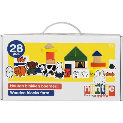 Afbeelding van Nijntje Blokkenset Houten Boerderij