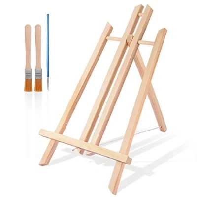 Afbeelding van Viesap ezel, 40 cm hoge schildersezel, kinderezel, mini houten kleine in hoogte verstelbaar