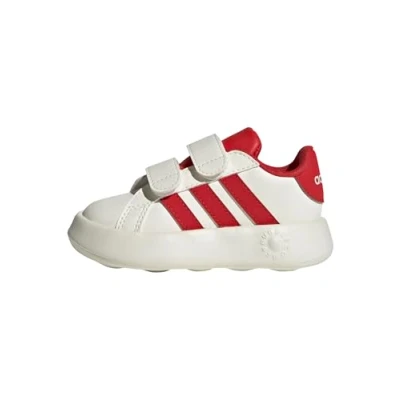 Afbeelding van adidas Grand Court 2.0 Shoes Kids schoenen, uniseks, baby, Off White / Collegiate Red Core Black, 19 EU