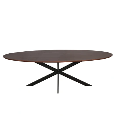 Afbeelding van Eiken eettafel Ferris Ovaal 240 cm Walnoot