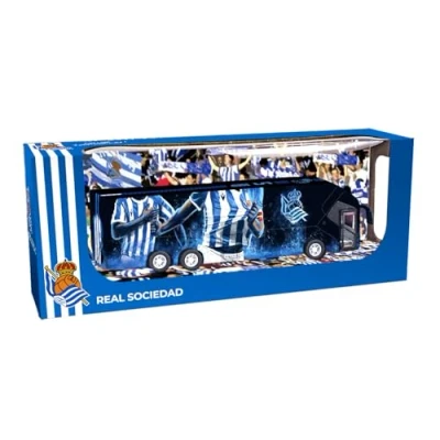 Afbeelding van Eleven Force Bus Real Sociedad verzamelobjecten voor tentoonstelling cadeau idee speelgoed kinderen en volwassenen voetbalfans BANDAI EF16225