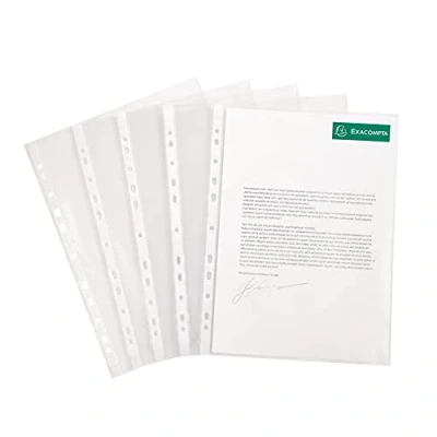 Afbeelding van Etui carton de 100 pochettes perforees polypropylene lisse 6x100e a4