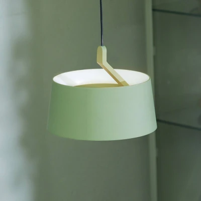 Afbeelding van LOOM DESIGN Hanglamp Cookie, groen, aluminium Ø 15 cm