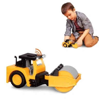 Afbeelding van Driven by Battat Micro wegrol met draairol, 19 cm, lichten en geluiden, speelgoedauto vrachtwagen functies, speelgoed vanaf 3 jaar, zwart