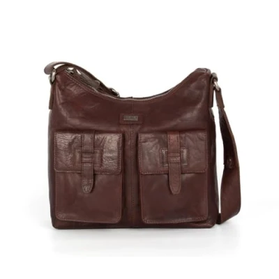 Afbeelding van Spikes &amp; Sparrow Crossbody Schoudertas Donker Bruin