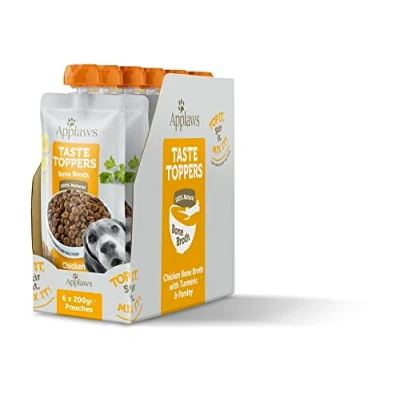 Afbeelding van Applaws Hondenvoeding Taste Toppers Bone Broth Kip 200 ml per 6 stuks