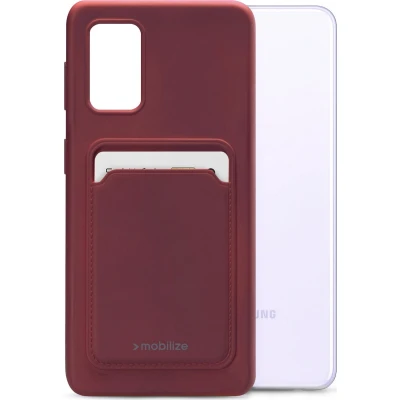 Afbeelding van Mobilize Rubber Gelly Card Case Samsung Galaxy A32 5G Matt Bordeaux