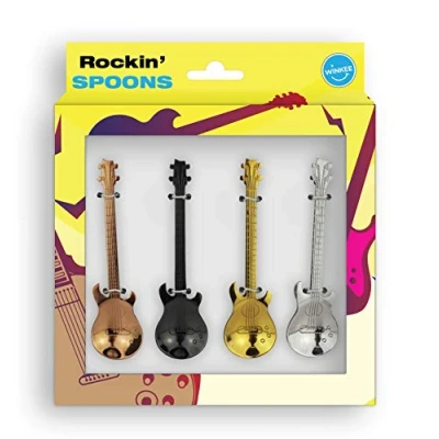 Afbeelding van Gitaar Theelepels (set Van 4)