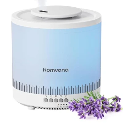 Afbeelding van Homvana luchtbevochtiger voor slaapkamer, 1,8 l, babykamer, planten en kinderhuizen, 3 in 1 diffuser