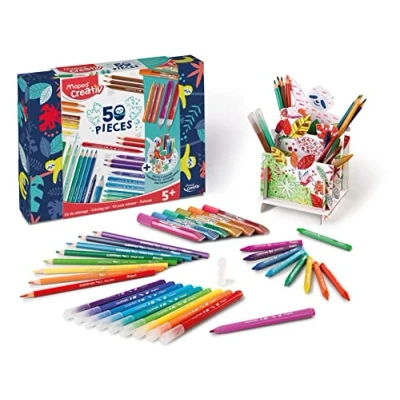 Afbeelding van Maped KLEUREN KIT doos met 50 potloden/stiften/krijt + 1 kleurhulpmiddel