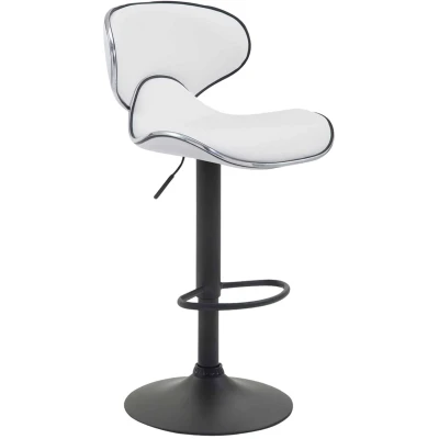 Afbeelding van Barkruk Notodden Kunstleer Zwart Frame Wit