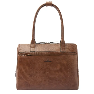 Afbeelding van Castelijn &amp; Beerens Donna Vera Schoudertas 15.6&quot; RFID cognac