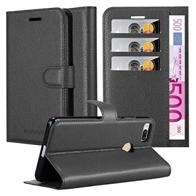 Afbeelding van Cadorabo Hoesje geschikt voor Xiaomi Mi A1 / 5X in PHANTOM ZWART Beschermhoes met magnetische sluiting, standfunctie en kaartvakje Book Case Cover Etui
