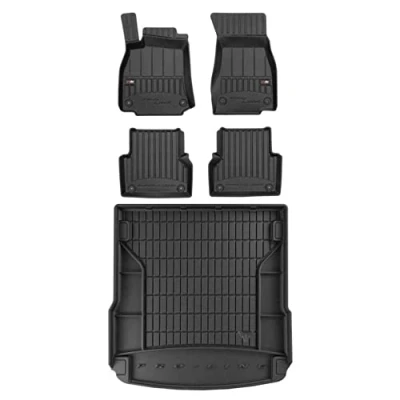 Afbeelding van M MOTOS Rubberen vloermat en kofferbakmat voor Audi A6 C8 sinds 2018 Verbeter uw reiscomfort met 3D antislip automatten All weather vloermatten, bescherming