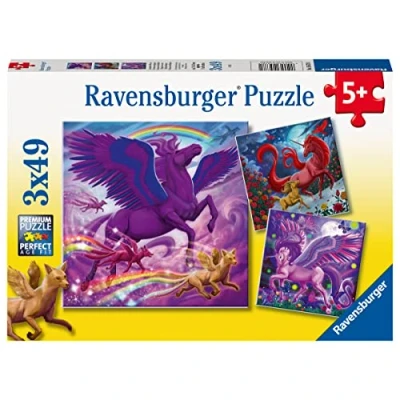 Afbeelding van Ravensburger puzzel Magische wezens Legpuzzel 3x49 stukjes