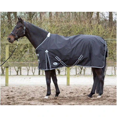 Afbeelding van Harrys Horse Thor fleece outdoordeken zwart maat:215
